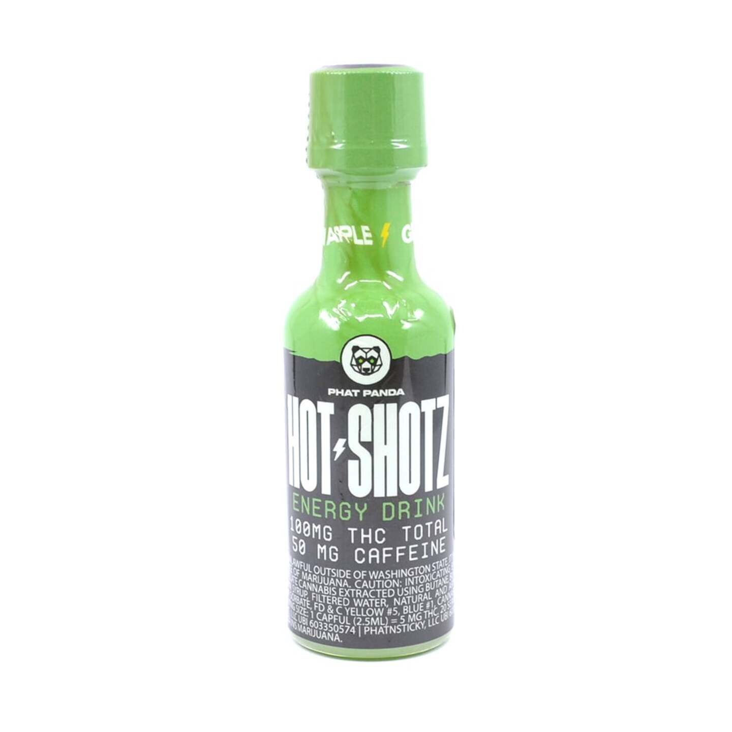 Hot Shotz Energy Drink Green Apple 100mg (S) Hot Shotz - Uncle