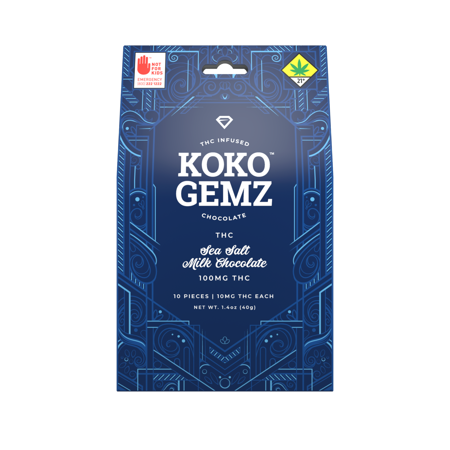 Koko Gemz Cookies N' Cream 10pk 100mg Koko Gemz - Uncle Ike's