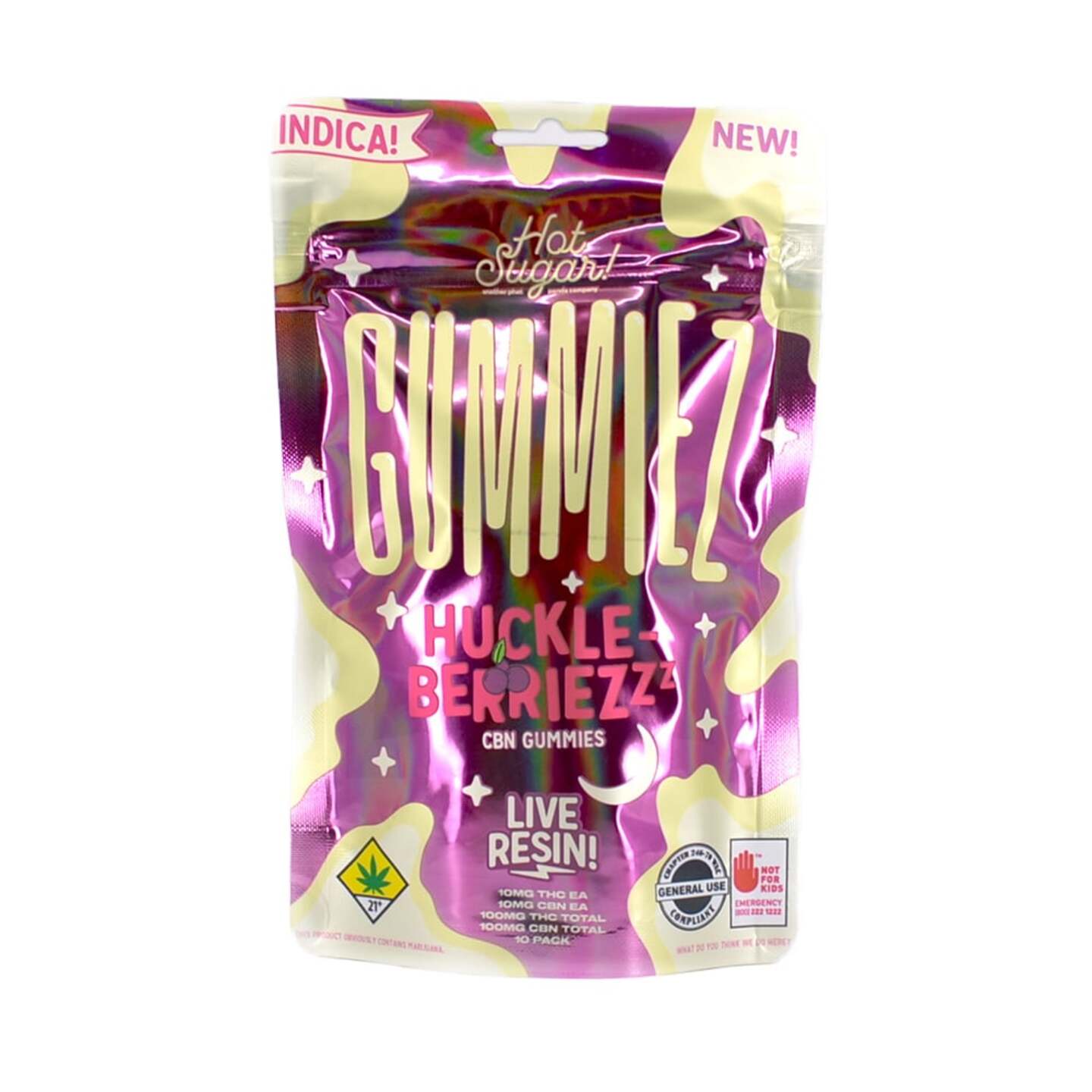 Hot Sugar Live Resin Gummiez Strawberry 100mg 10pk (S) Hot