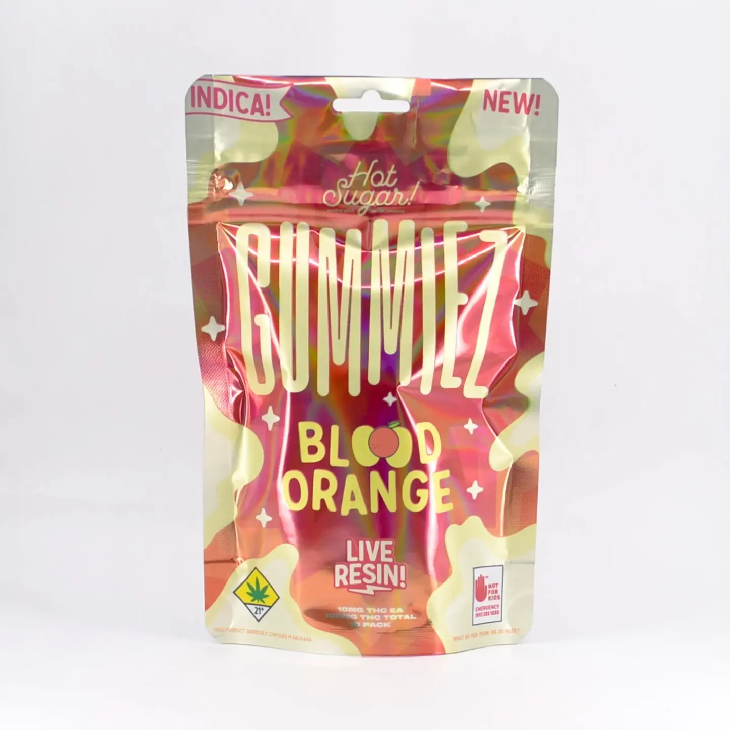 Hot Sugar Live Resin Gummiez Blood Orange 100mg 10pk (I) Hot Sugar
