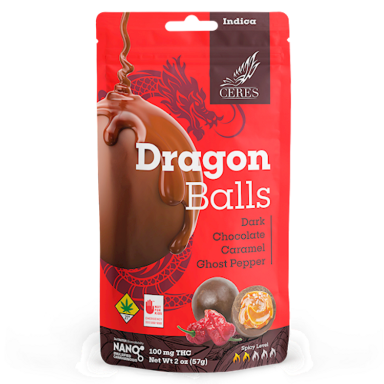 Ceres Dragon Balls Dark Chocolate Caramel Ghost Pepper Indica