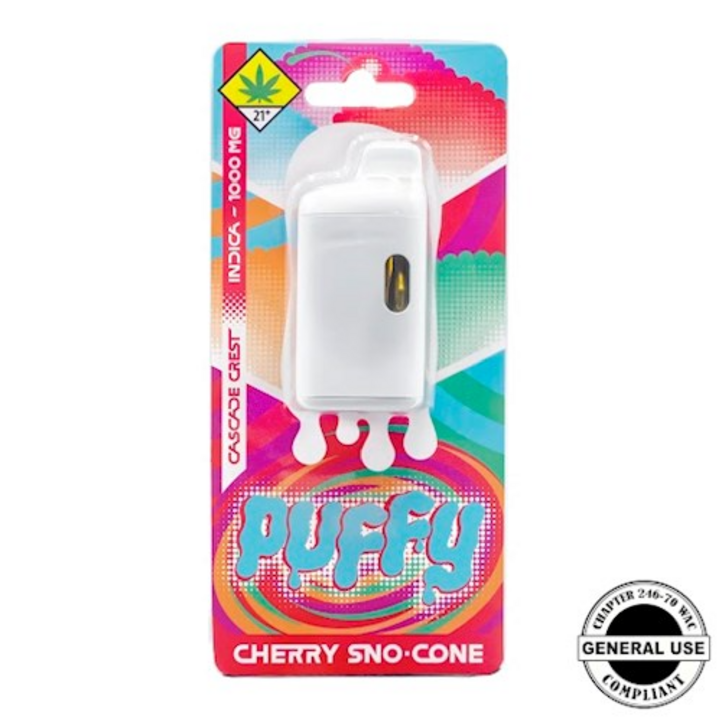 Puffy 1g Cherry Sno-Cone Cartridge Puffy Disposable