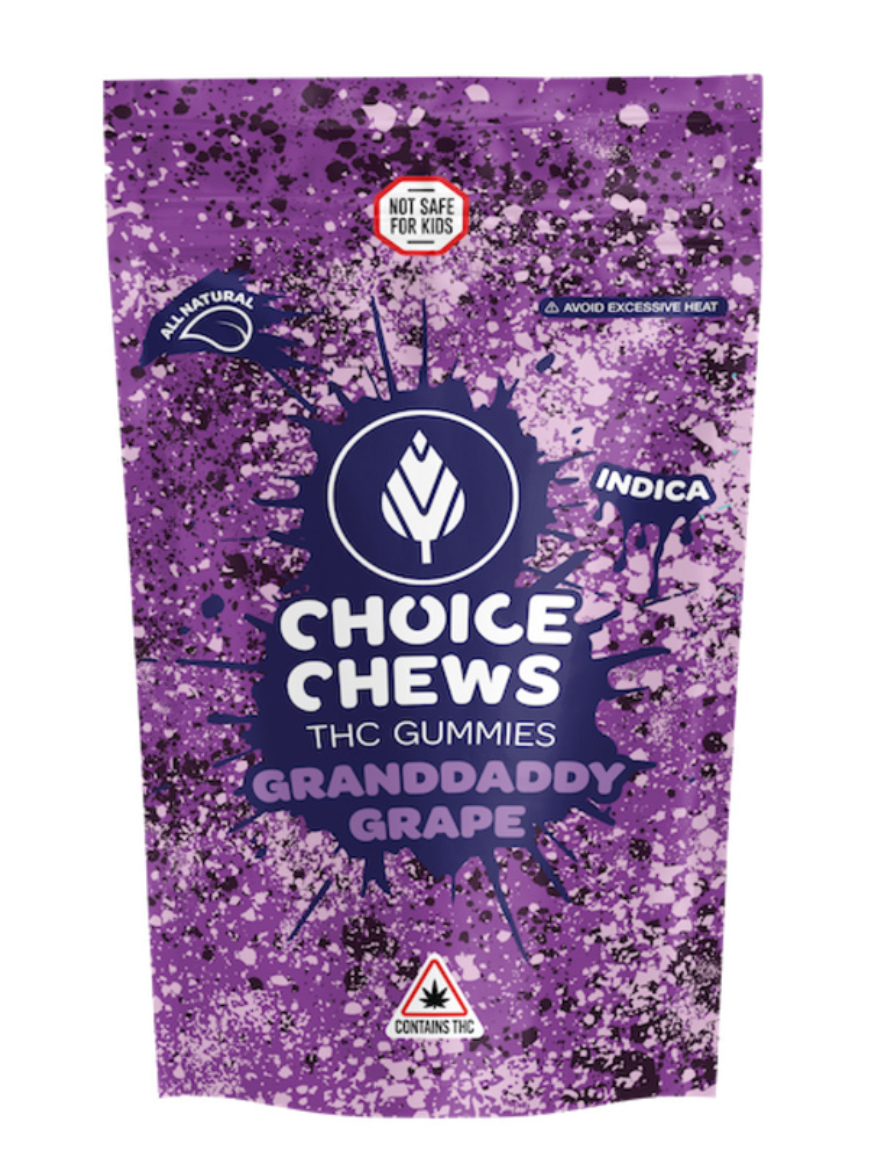 Choice Chews Choice Chews Grandaddy Grape Gummies 100mg