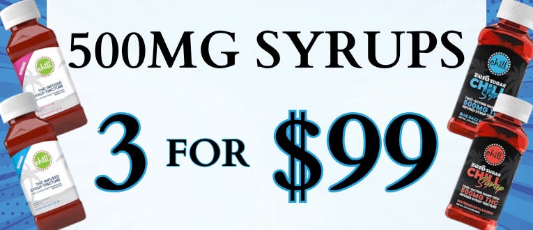 500mg Syrups | 3 for $99