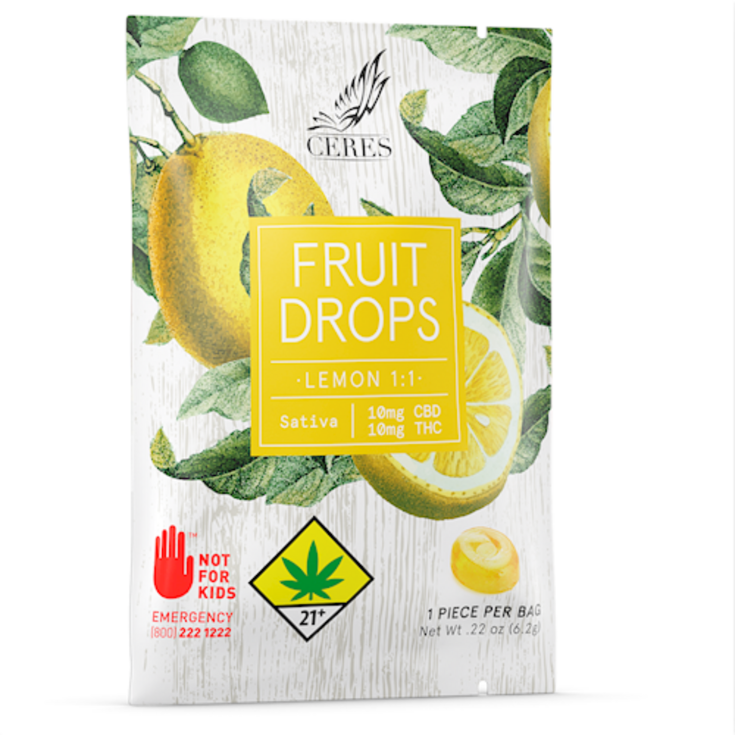 Ceres Fruit Drop 1:1 Lemon (10mg CBD/10mg THC) (I) Ceres - Uncle
