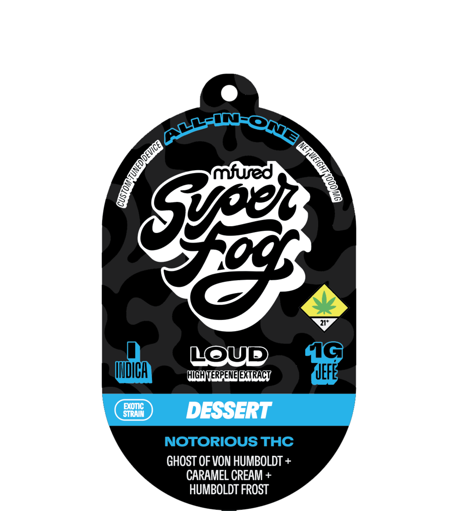 Super Fog Jefe Disposable Blue Zushi 1g (H) Super Fog Loud - Uncle