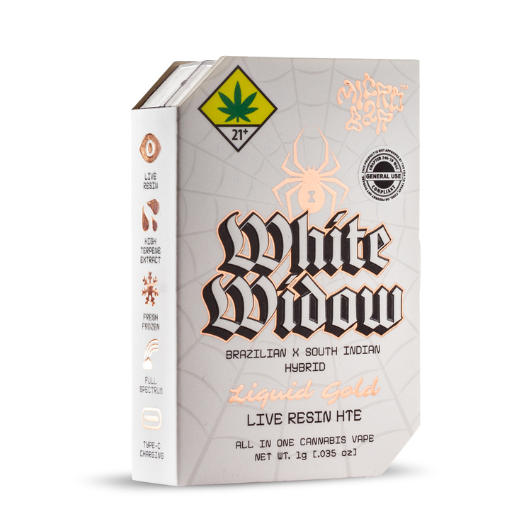 micro bar live resin 1g White Widow Cartridge Micro Bar Disposable