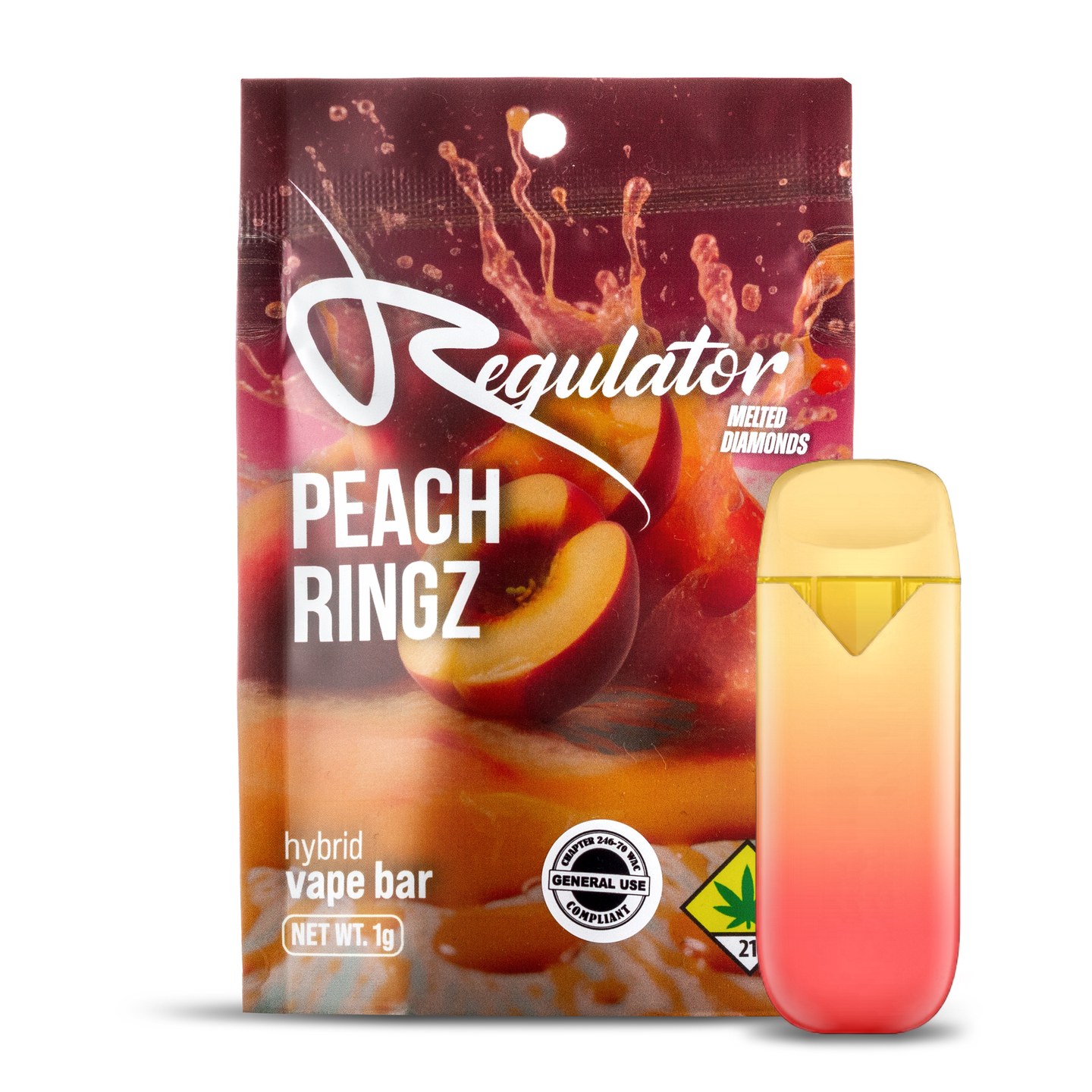 elf bar vape uk Peach Ringz (1g) AIO Vape Cartridge main image 1