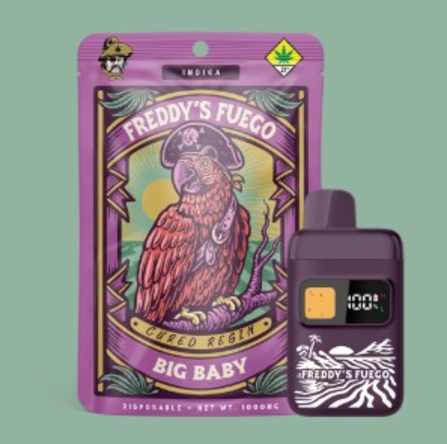 Freddy's Fuego 1g Baby Yo-Duh Cartridge Freddy's Fuego Cured Resin  Disposable
