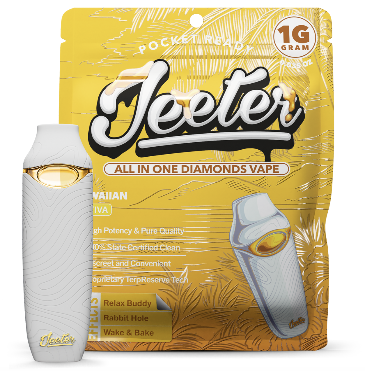 Jeeter HAWAIIAN | Jeeter Concentrates - AIO Liquid Diamond 1G Vape