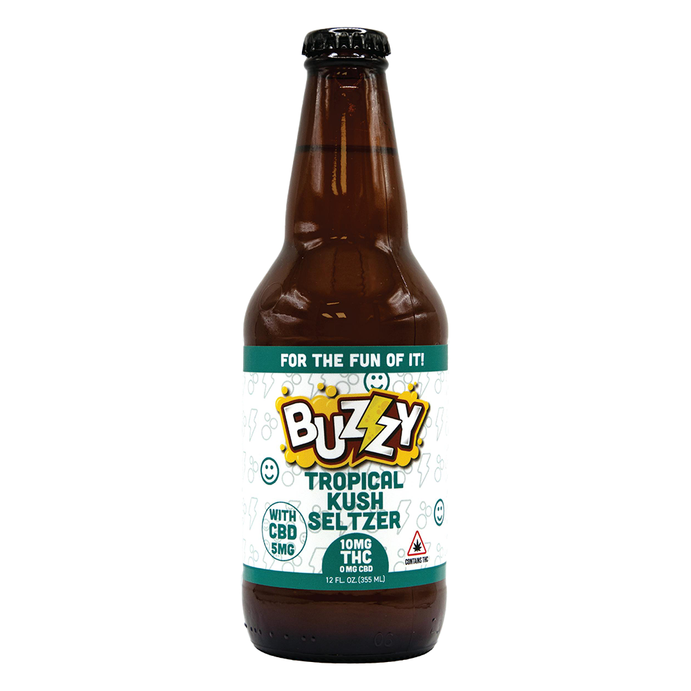 Buzzy 2:1 THC/CBD Tropical Kush Seltzer- 10mg - Green Truck Farms