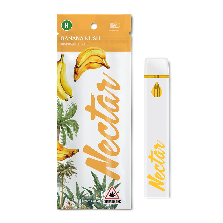 Nectar Nectar | Banana Kush (H) | 1g Disposable Vape: 91.58%