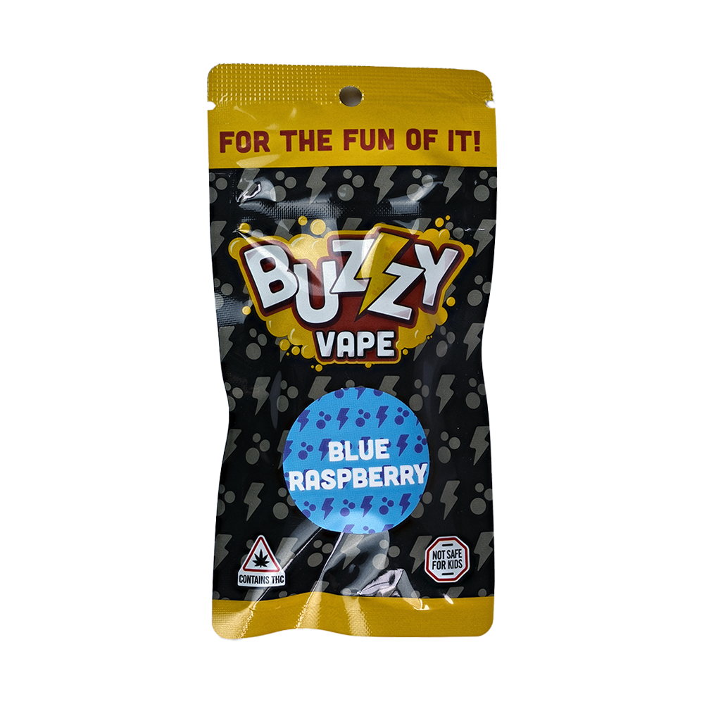 blue raspberry thc vape Buzzy Blue Raspberry Distillate Disposable - 2g