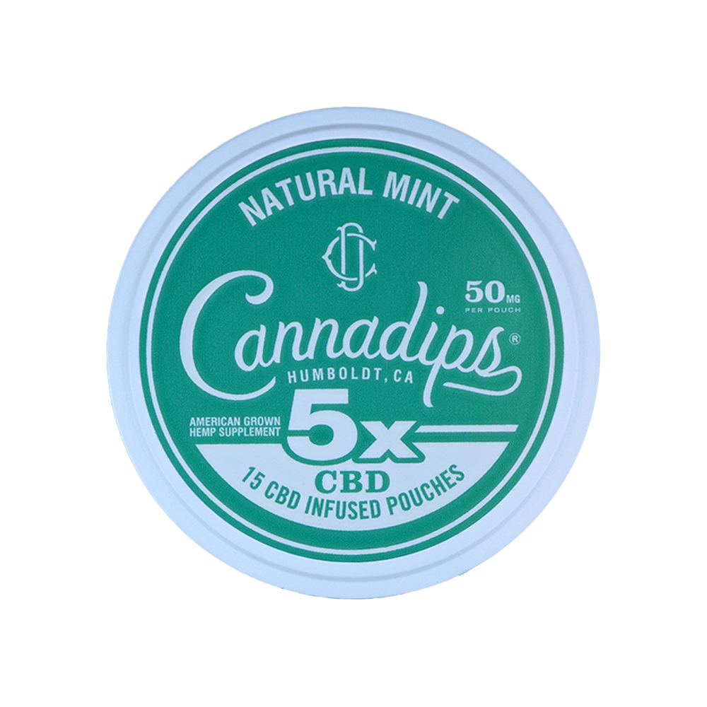 Cannadips CBD Pouches: Natural Mint - 50 mg - Green Truck Farms