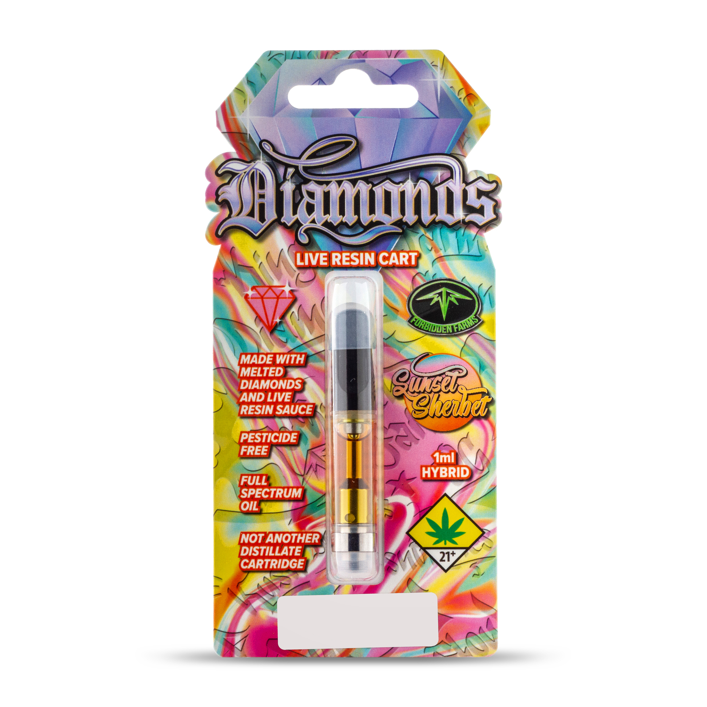 Double Delicious 1g Rainbow Sherbert Cartridge Double Delicious Disposable 