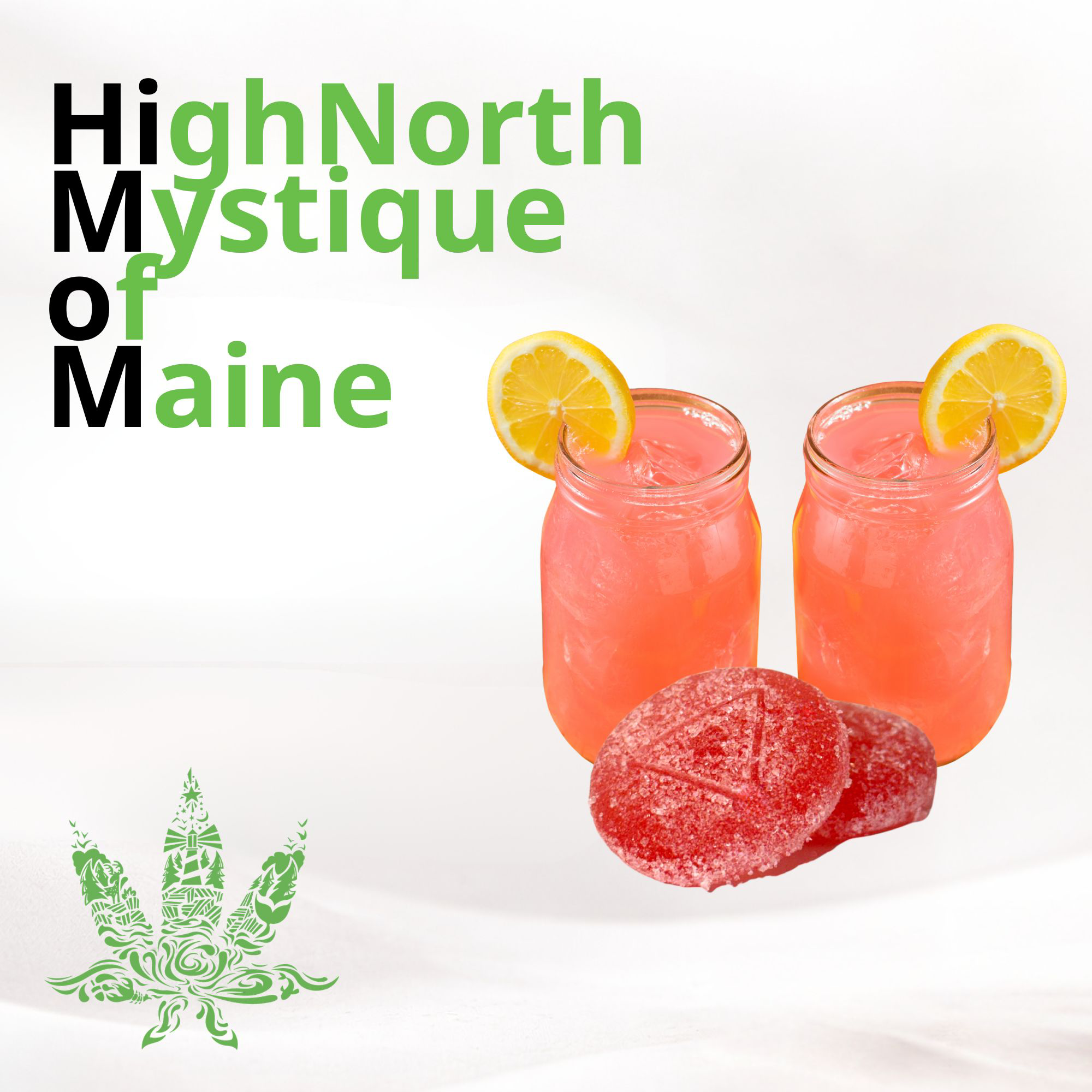 HighNorth Mystique of Maine Gummies: Pink Lemonade Sativa Lift Vegan  Entourage Edibles 2x10mg - Cannabis Dispensary in ME