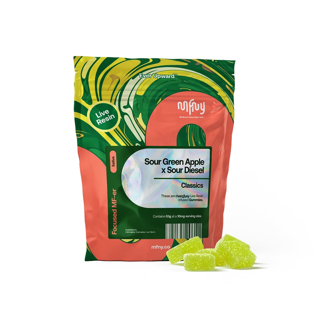 MFNY Sour Green Apple x Sour Diesel | Live Resin Gummies | 10pk