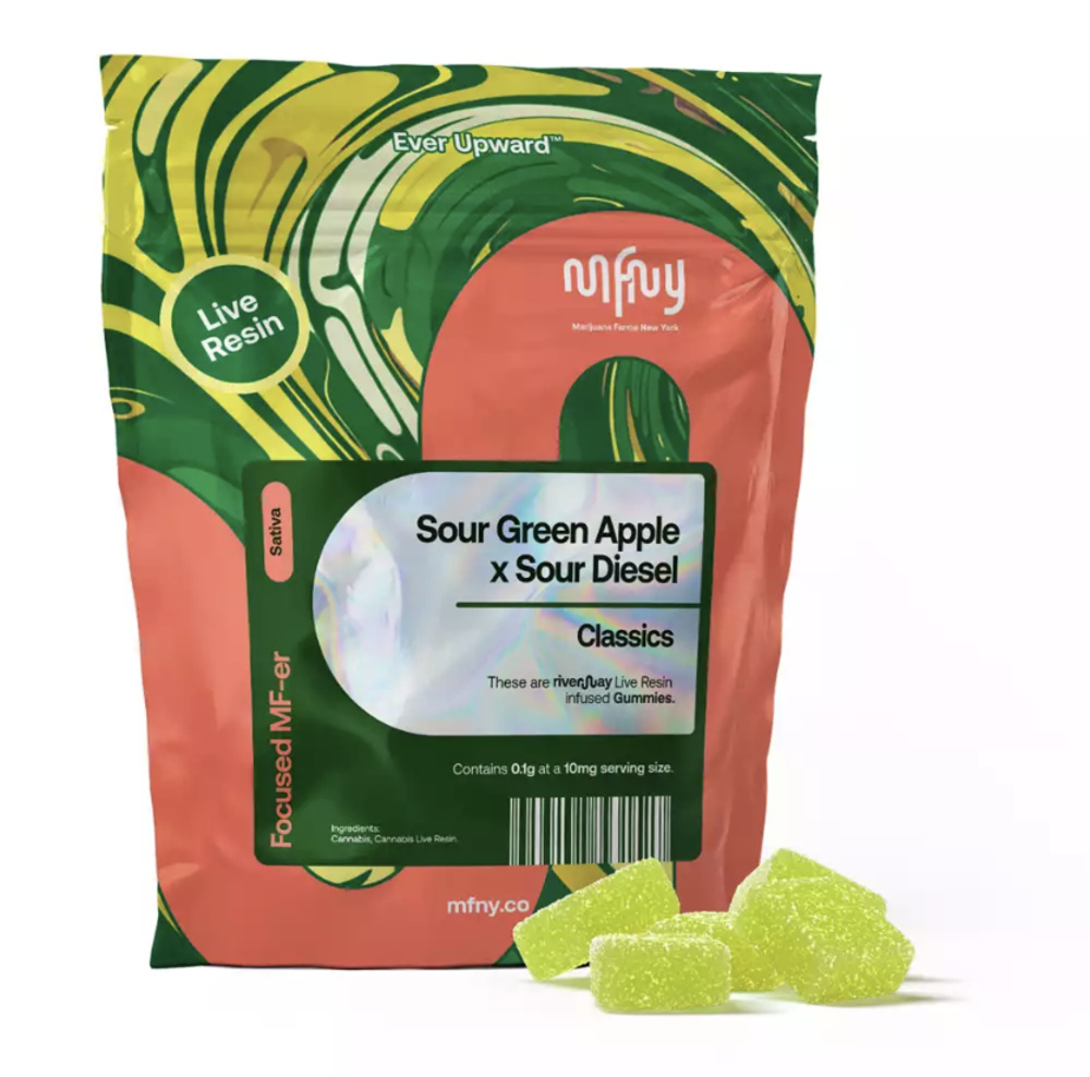 MFNY Sour Green Apple x Sour Diesel | Live Resin Gummies | 10pk