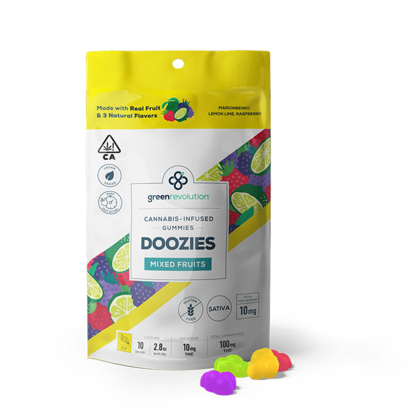 Doozies Doozies+ - 1:1:1 - Strawberry Pineapple - CBG & CBC+ Maca