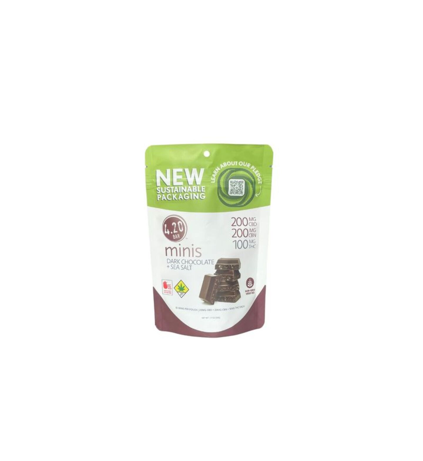★リッチマーブルスギライト 14ミリ珠 ビーズⅣ(SA+) 420 Brand 420 Minis - 2:2:1 - Dark Chocolate Sea Salt - CBN