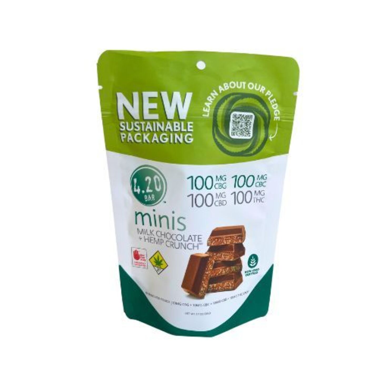 420 Brand 420 Minis - 1:1:1:1 - Milk Chocolate Hemp Crunch