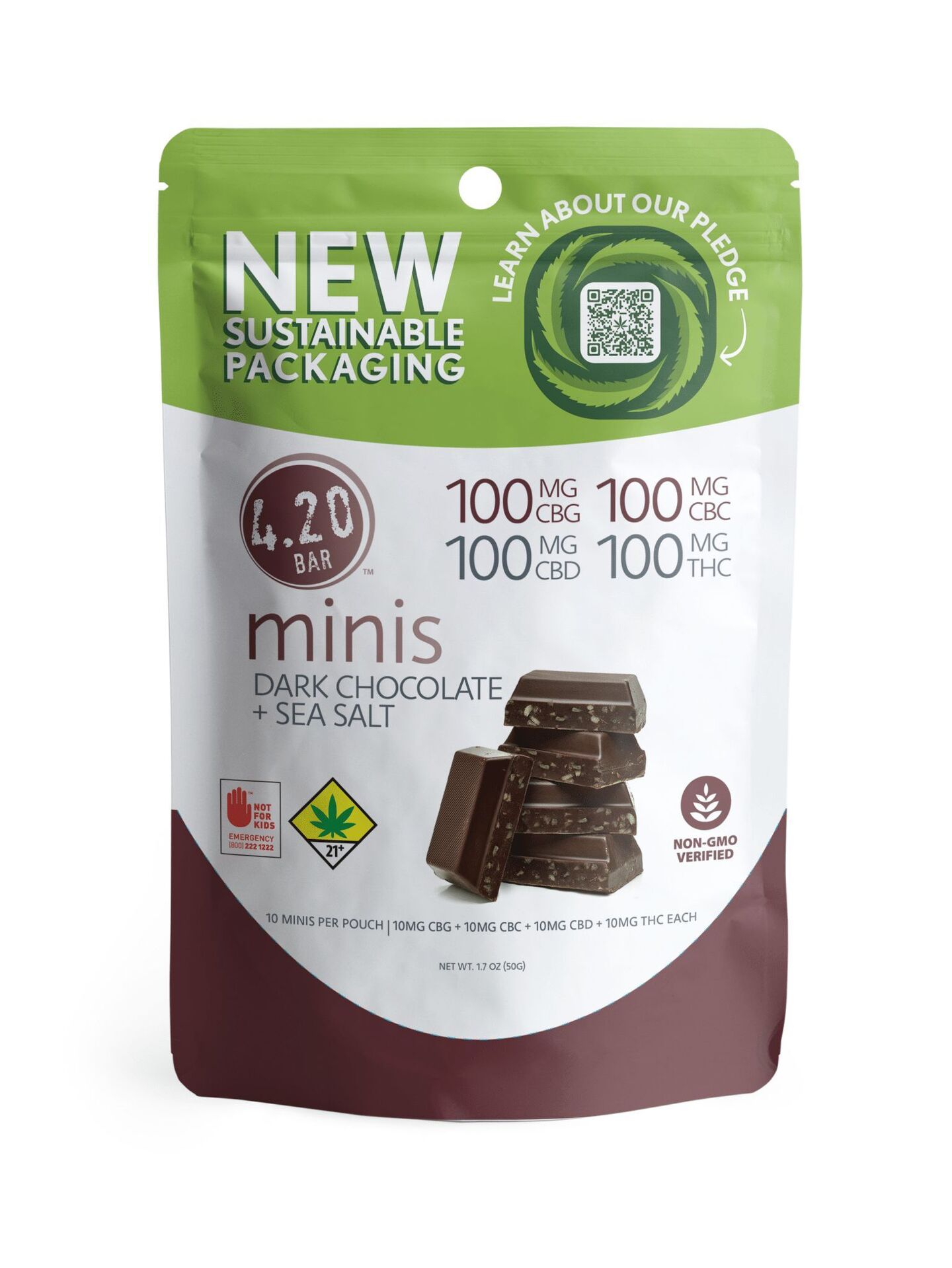 420 Brand 420 Minis - 1:1:1:1 - Dark Chocolate Sea Salt - Floyd's