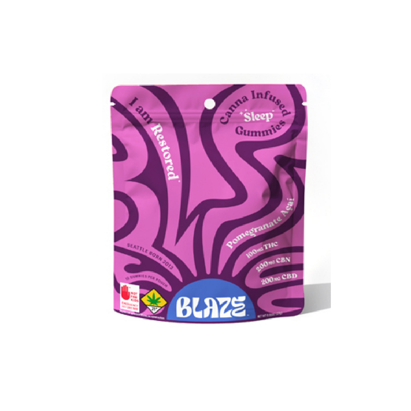 Blaze Blue Raspberry - Live Resin - 100mg - Blaze Soda - Floyd's