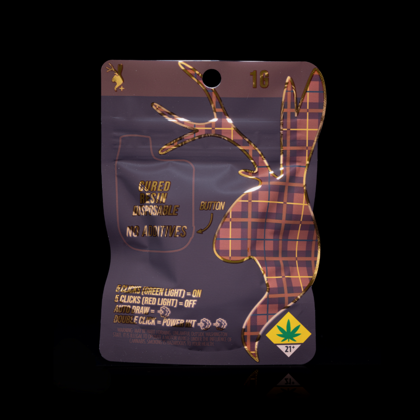 bho vape pen Plaid Jacket Hash Burger - 1g - BHO Cured Resin - Disposable Vape Pen -  Plaid Jacket