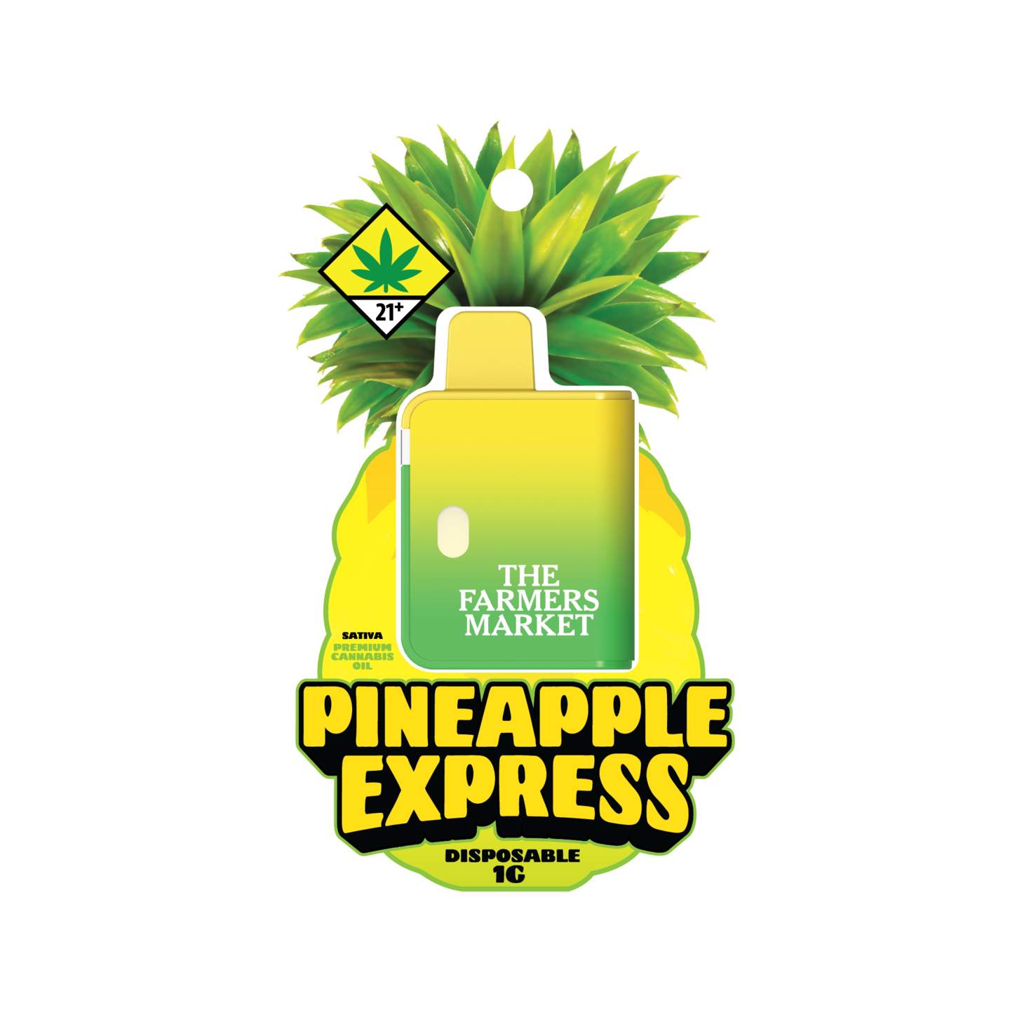 The Farmers Market Pineapple Express - 1g - All in one Vape - Flavored - The  Farmers Market