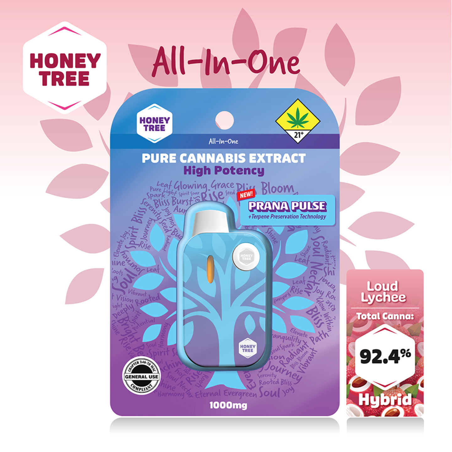 Honey Tree Watermelon Zkittlez - 1g - Cartridge - Flavored - Honey