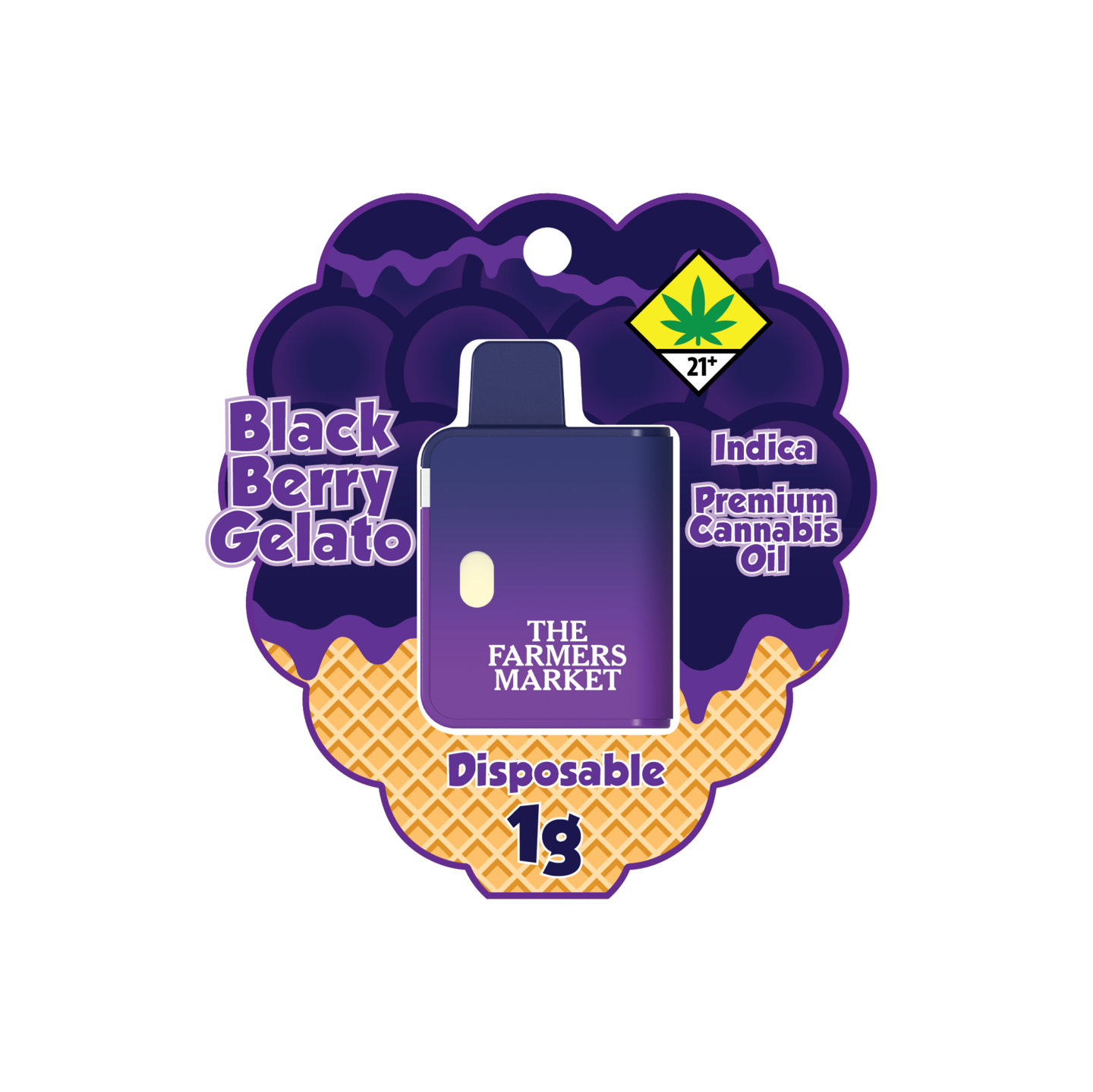 The Farmers Market Blueberry Muffin OG - 1g - All In One Vape - Flavored - The  Farmers Market