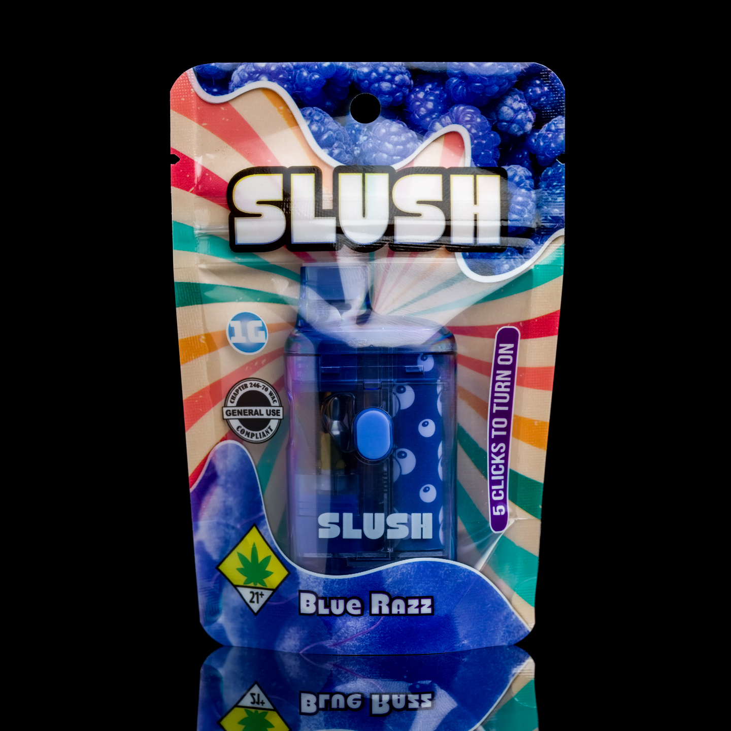 Slush Blue Razz - 1g - All-in-One Vape - Flavored - Slush