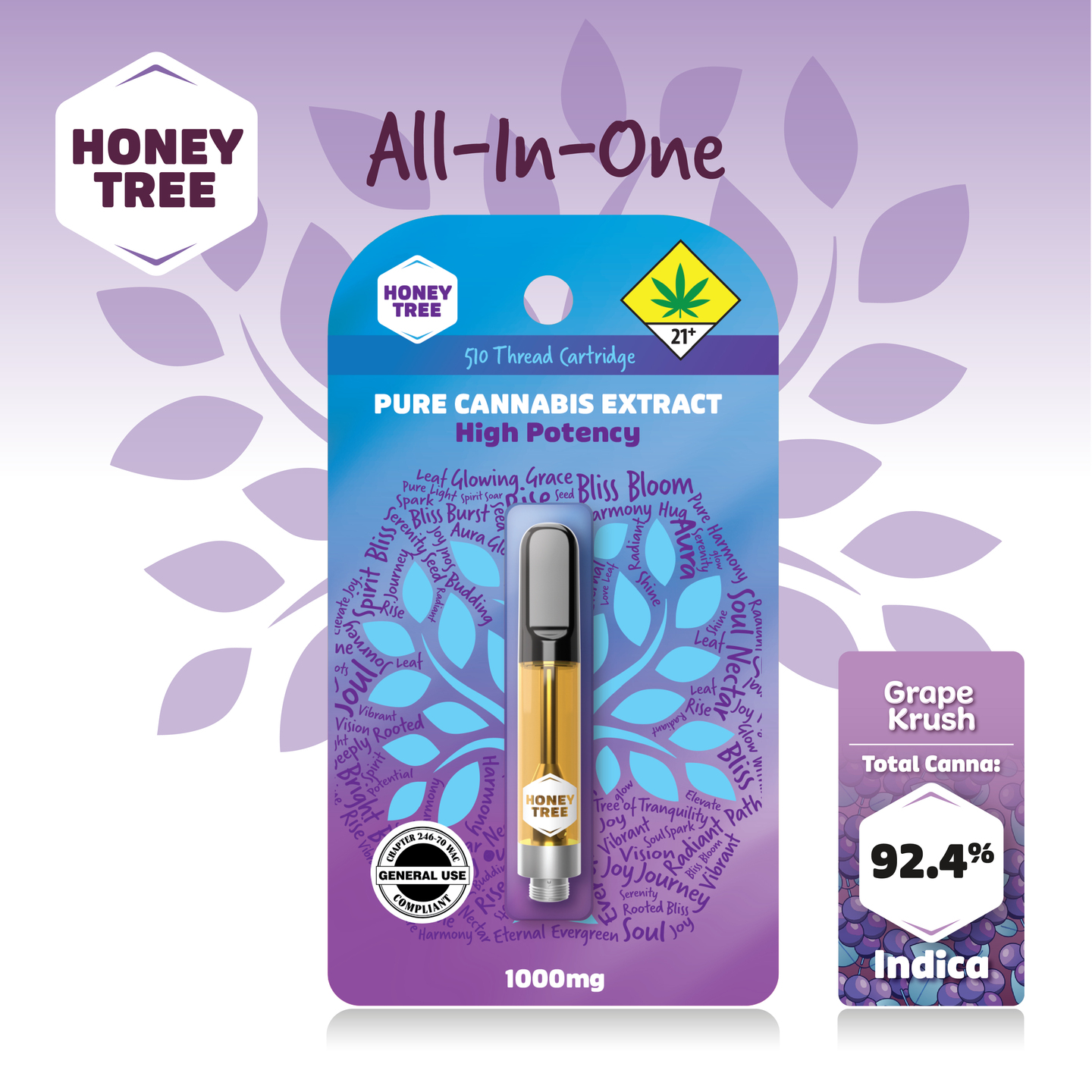 Honey Tree Watermelon Zkittlez - 1g - Cartridge - Flavored - Honey