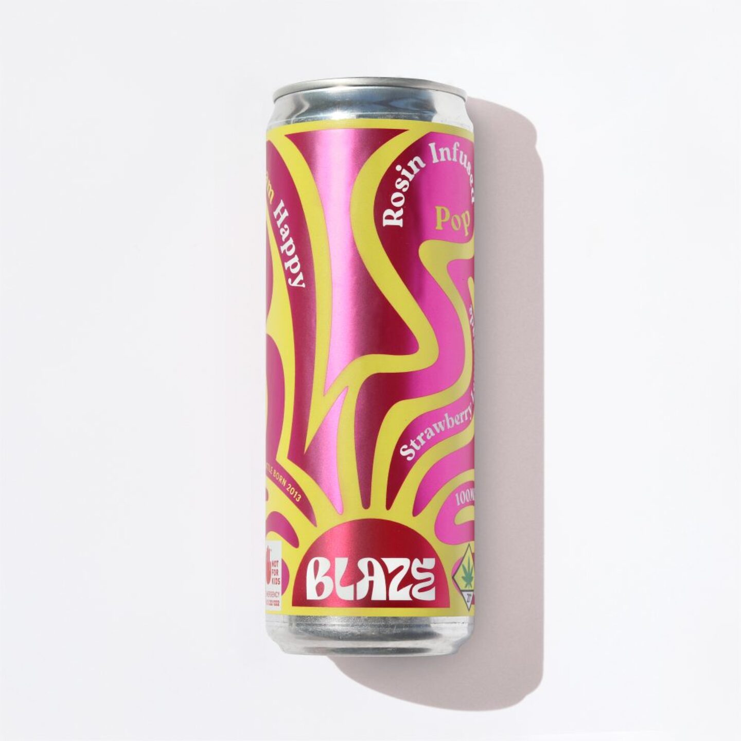 Blaze Strawberry Lemonade - 100THC - 12 oz - Rosin Infused Pop