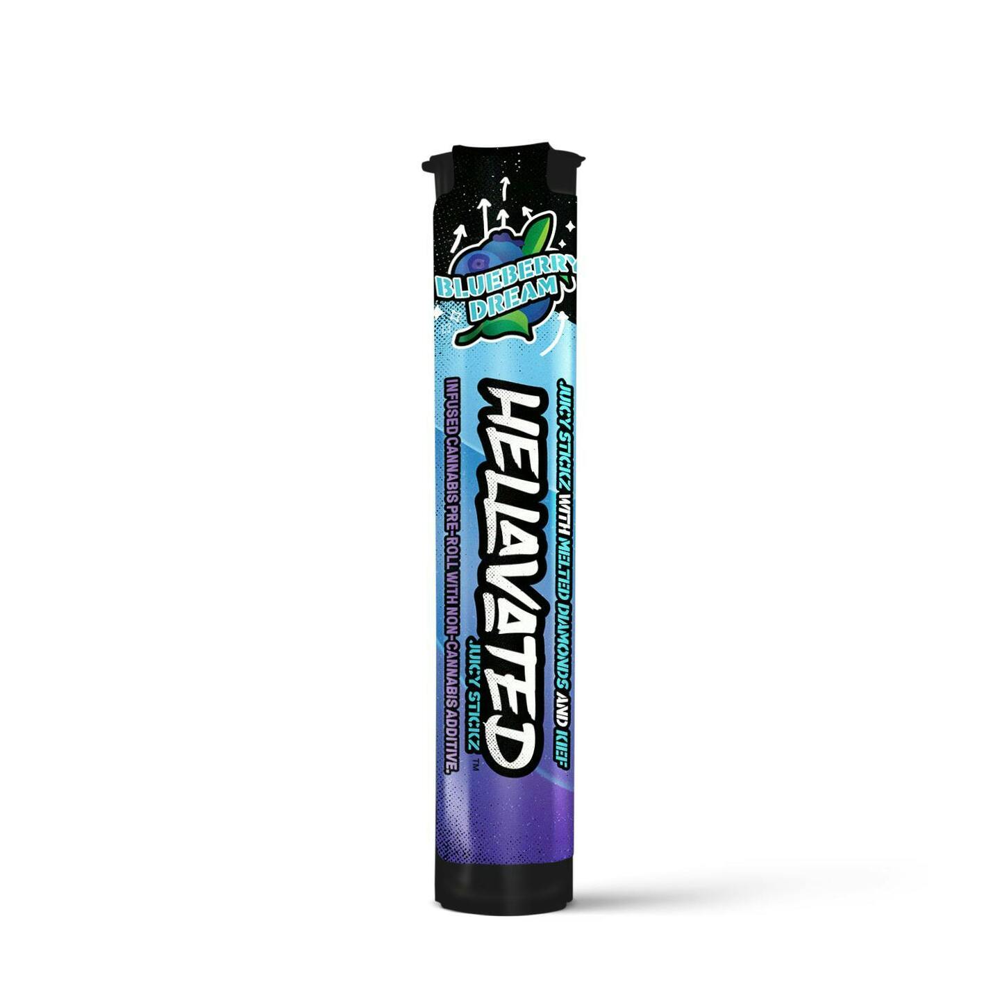 Hellavated Blueberry Dream - .75g - Infused Preroll - Hellavated