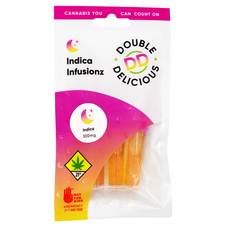 Double Delicious Indica - 300THC - 3PK - Infusionz - Double Delicious