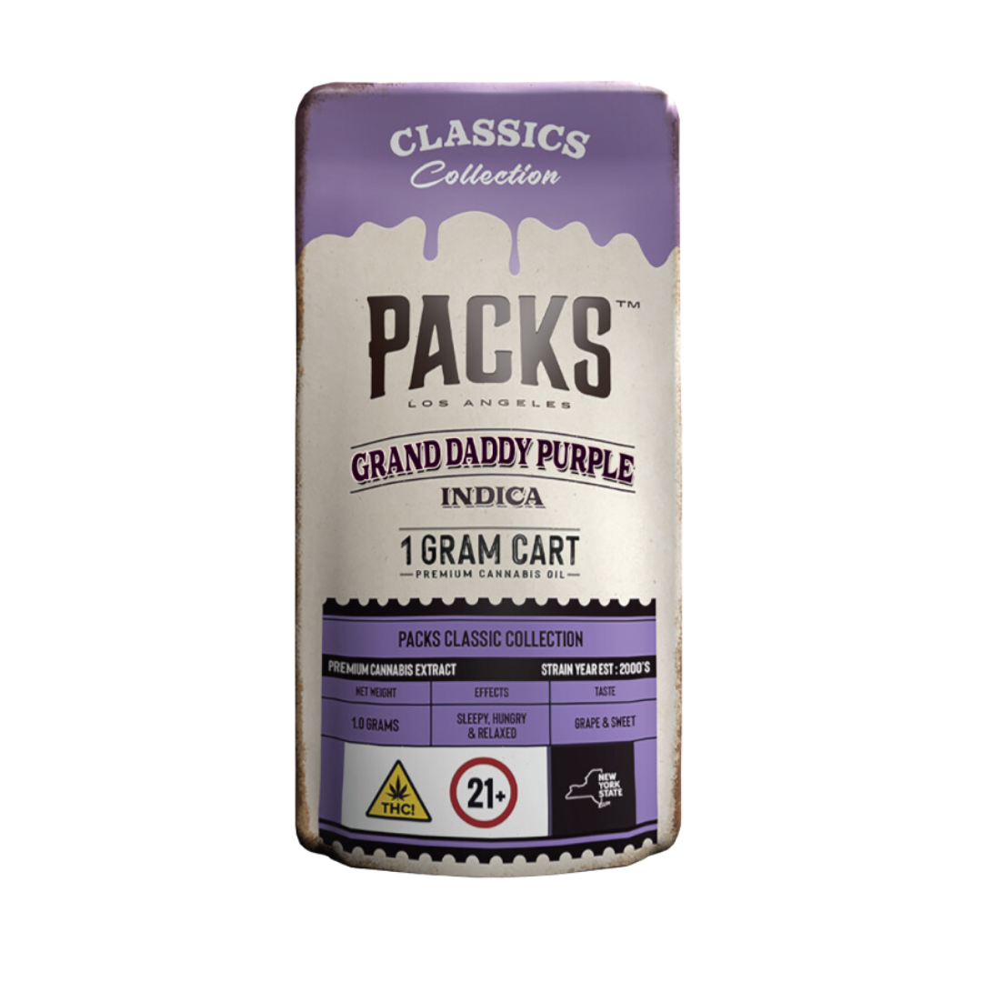 Packs Packs - Grand Daddy Purple - Vape Cart - 1g - Frass Box