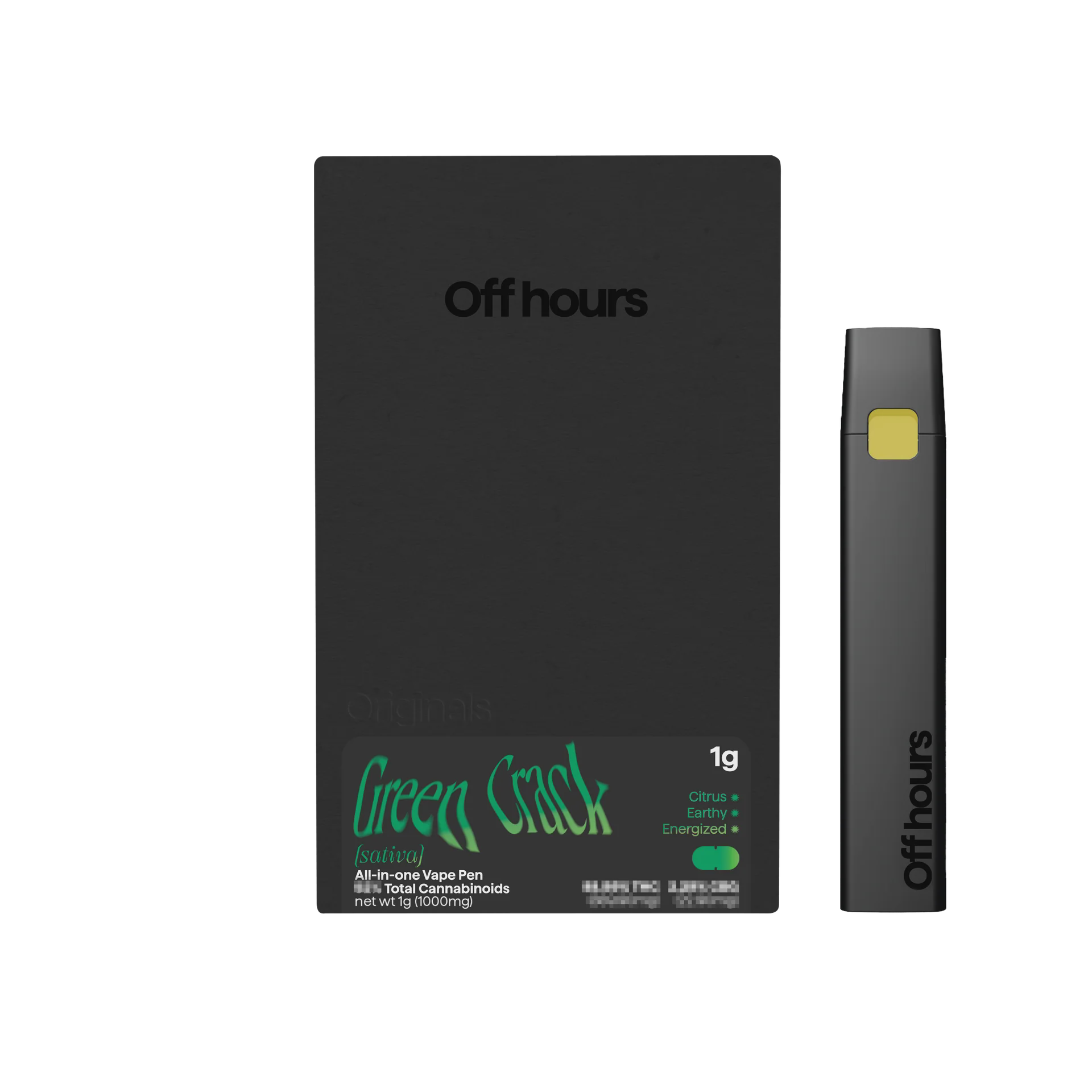 Off Hours Off Hours - Green Crack - AIO Vape - 1g - Frass Box