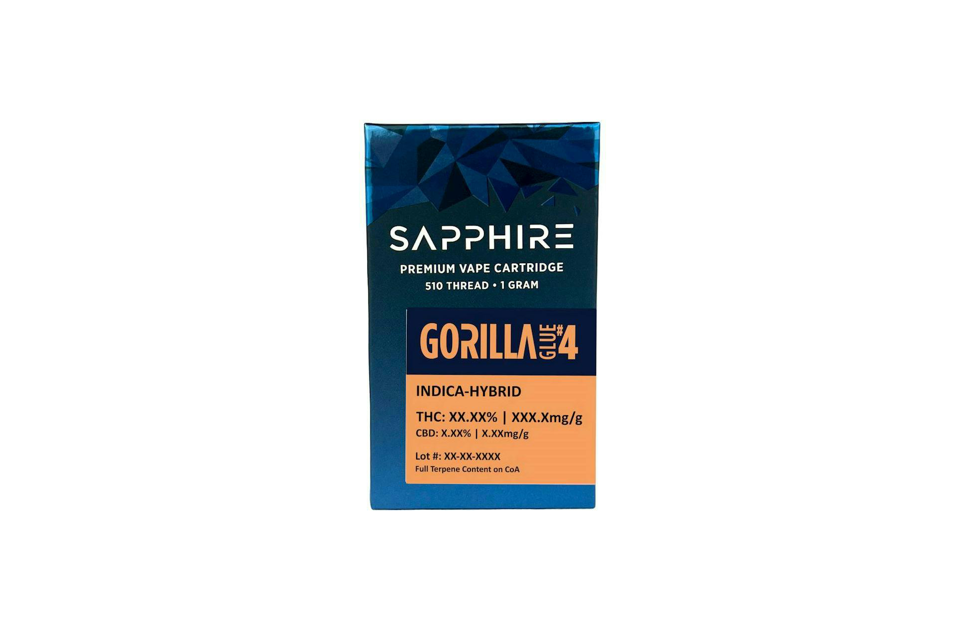Sapphire Sapphire - Gorilla Glue #4 - 1g - 510 Cart - Frass Box