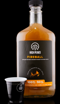 High Peaks Fireball - 100mg Cinnamon Whisky Flavored Drink Shots