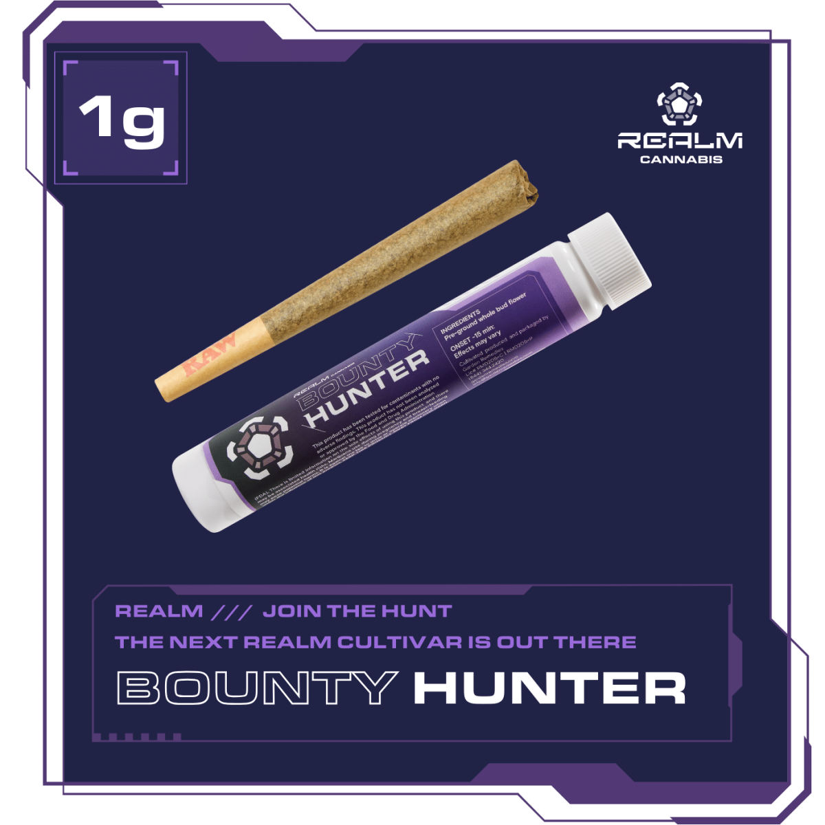 Realm Grape Crostata x Shady Grapes | Pre-roll | 1g (H) - The
