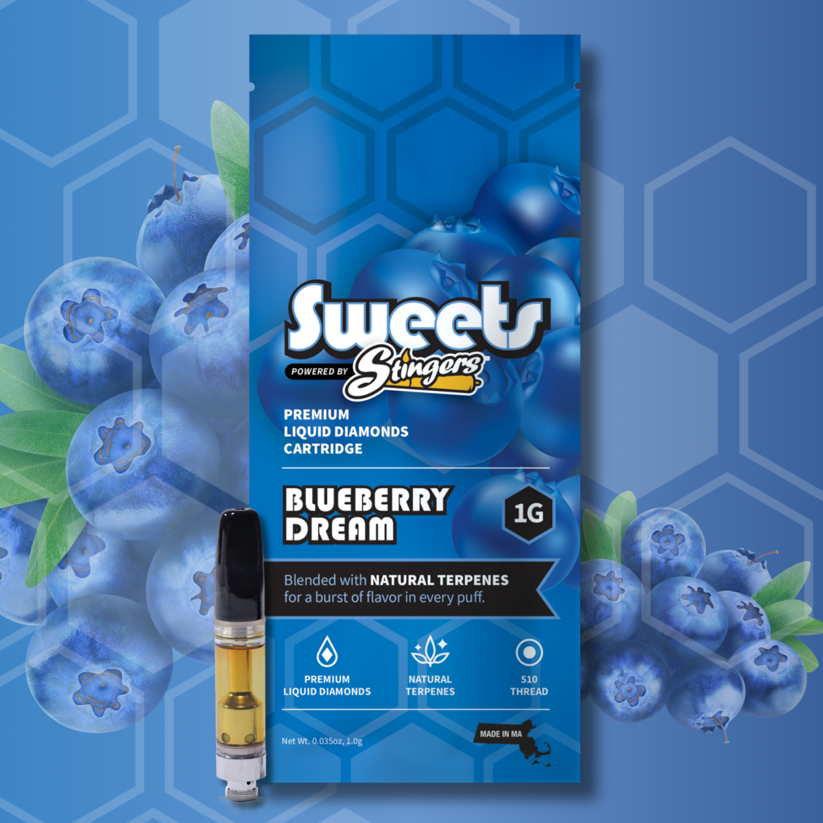 elf bar vape uk Stingers Blueberry Dream l Liquid Diamonds | Vape Cart | 1g (SH)