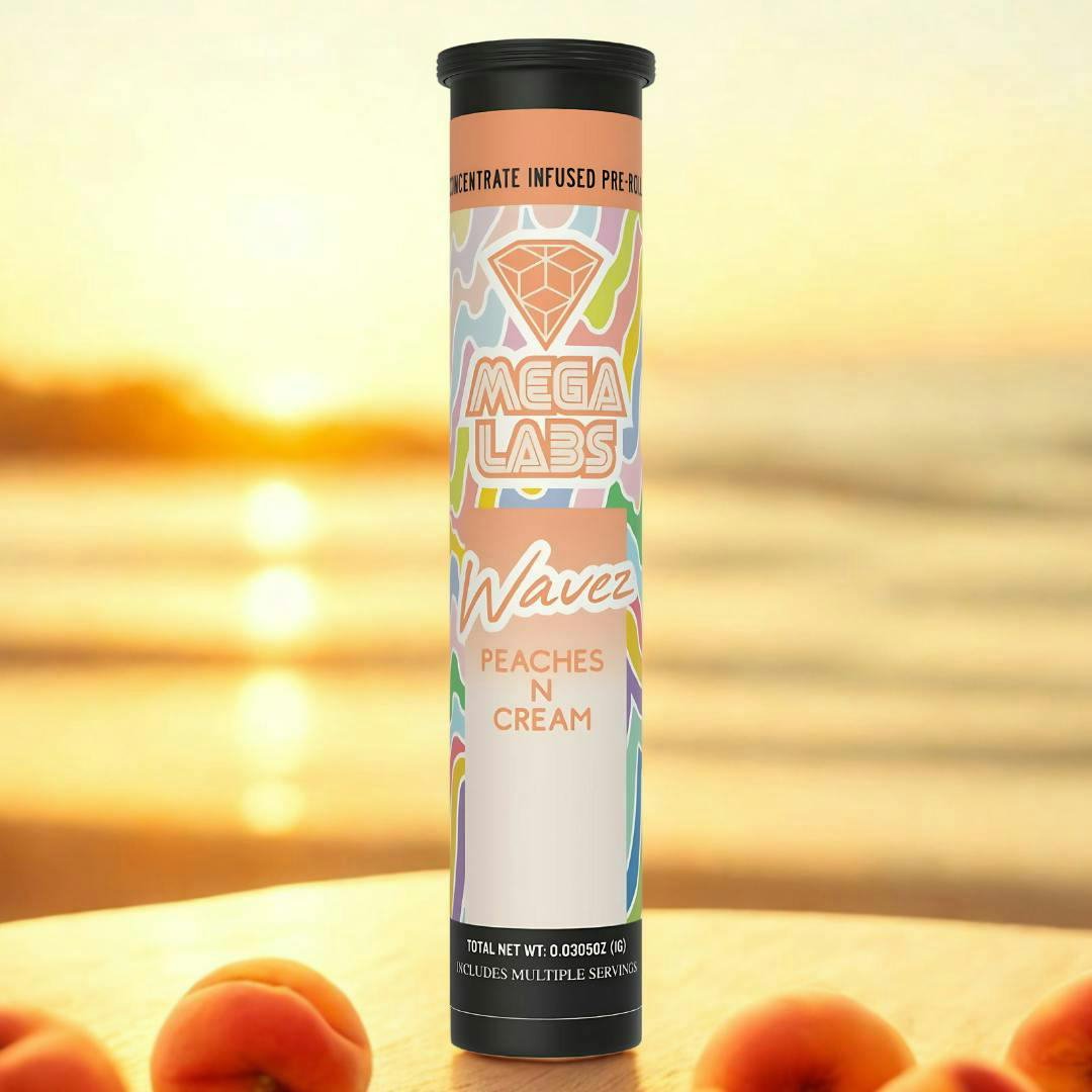 Wavez Peaches and Cream | Infused Pre-roll | 1g (S) - The Boston