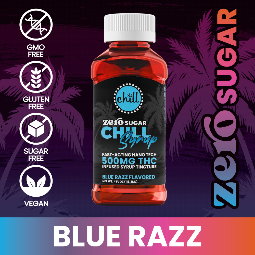 CHilliN liquid 1ml 【CRDH H4CBD CBN】 Chill Medicated Chill - Fast-Acting Blue Razz Syrup Tincture