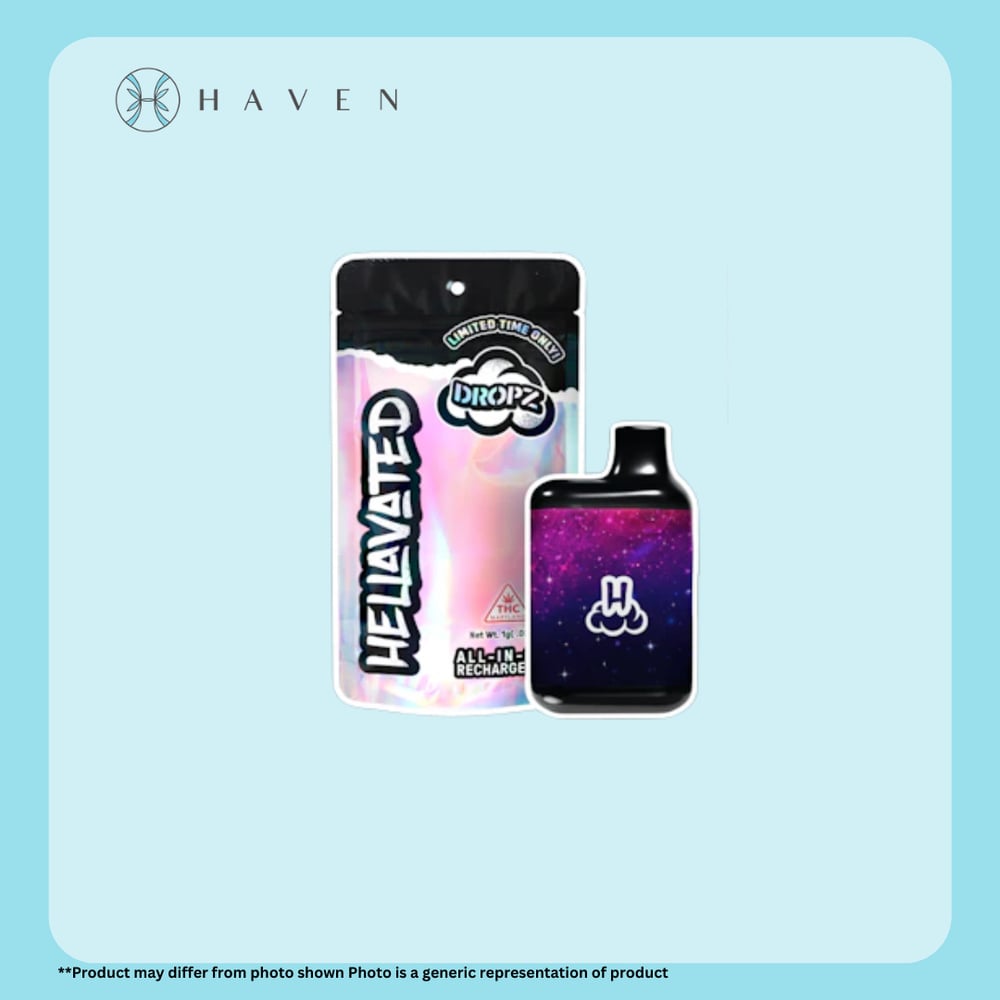 Hellavated 1g Kiwi Freeze (Disposable Distillate Vape) | Hellavated