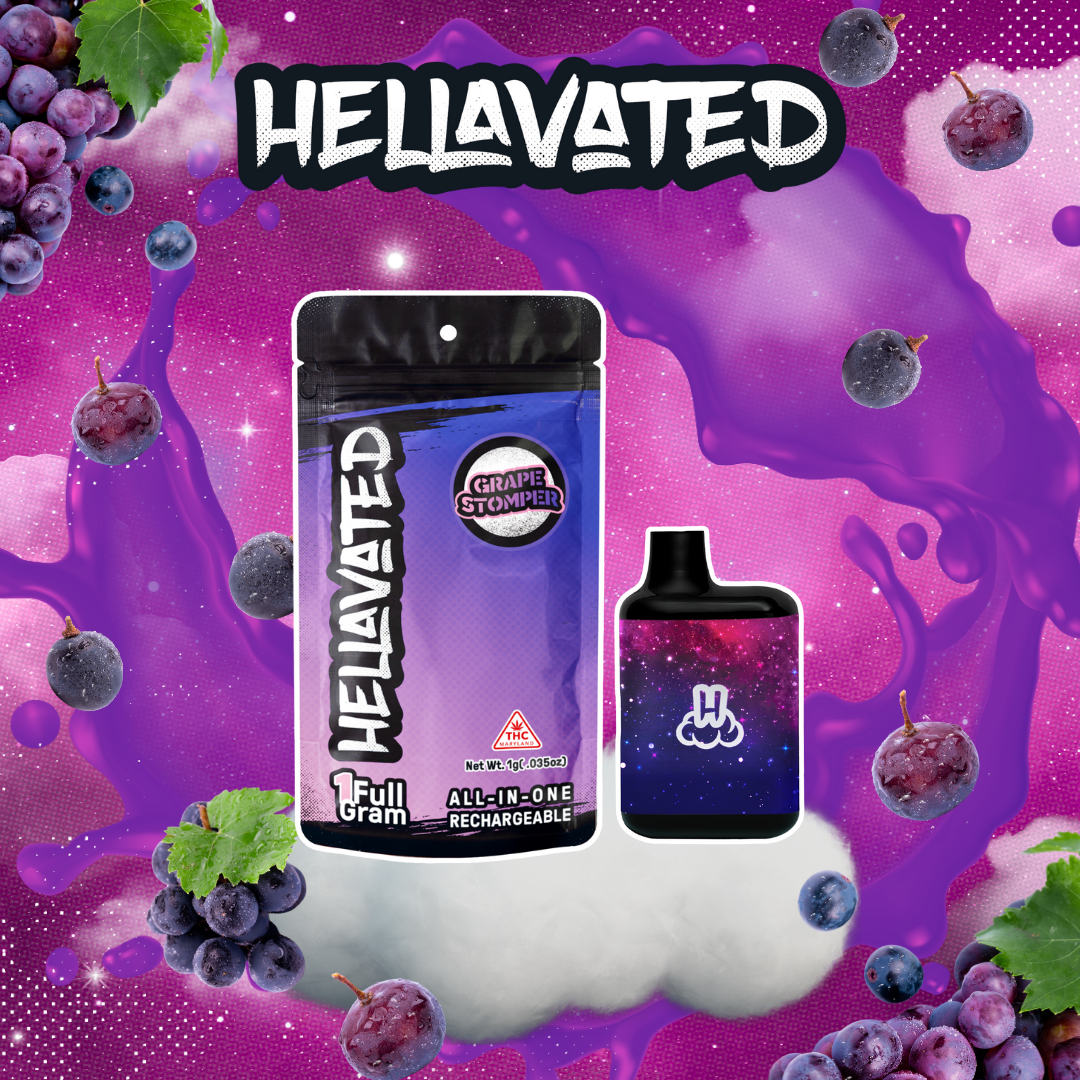 Hellavated 1g Grape Stomper (Disposable Pen) | Hellavated - Haven