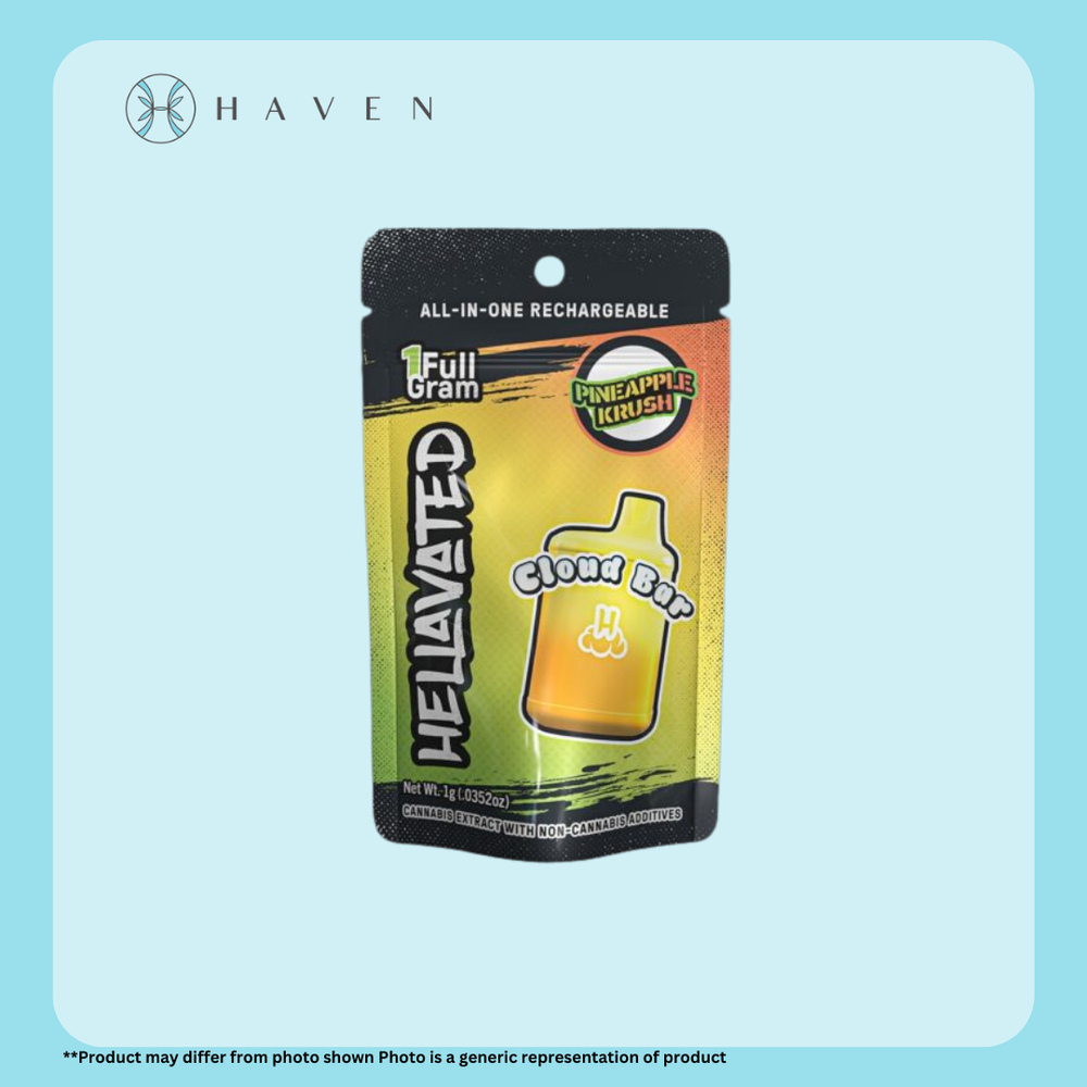 Hellavated 1g Pineapple Krush (Disposable Distillate Vape) | Hellavated
