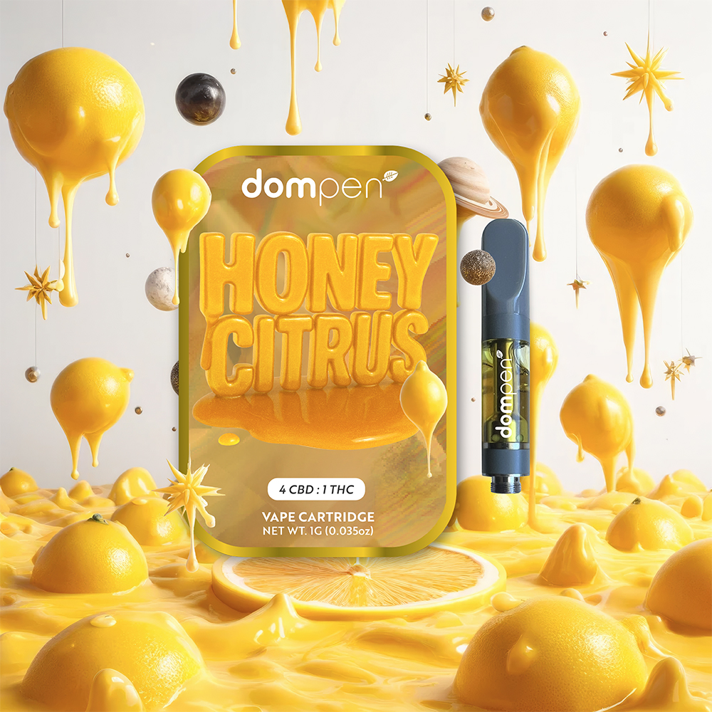Dompen 1g Honey Citrus 4:1 CBD:THC (Vape Cart) | Dompen