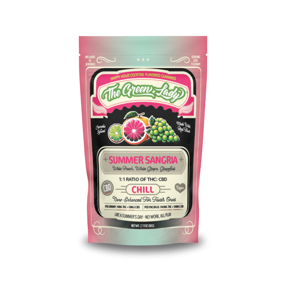 The Green Lady 1:1 Summer Sangria [10pk] (100mg CBD/100mg THC