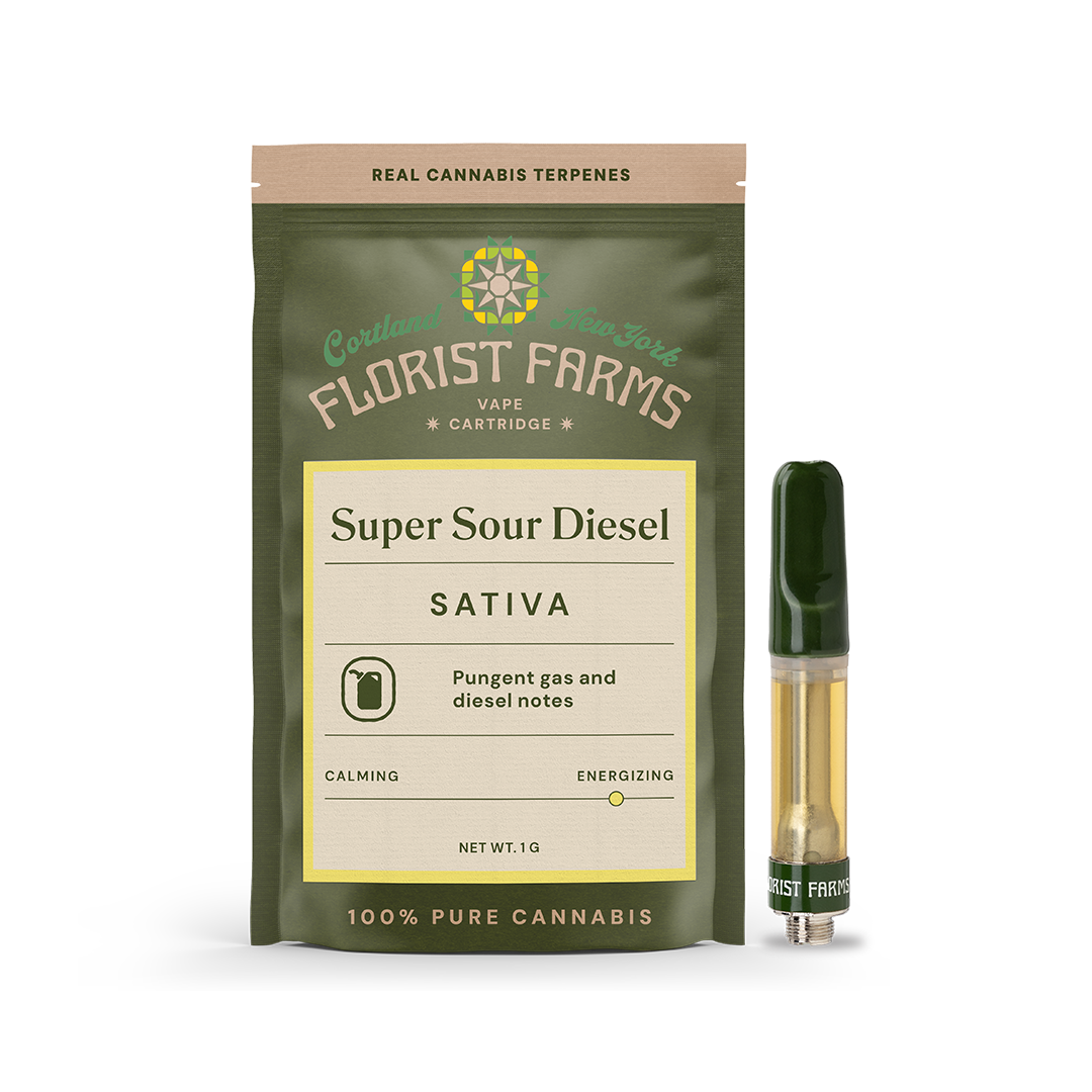 Florist Farms Super Sour Diesel | Sativa | 1G Vape Cartridge - FlynnStoned  Cannabis Company Dispensary in NY